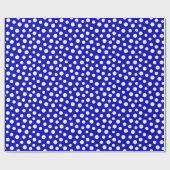 Papier Cadeau Points blancs sur papier d'enveloppement bleu roya (Plat)