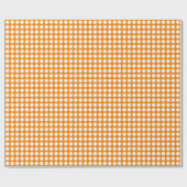 Papier Cadeau Points blancs sur papier d'enveloppement orange (Plat)