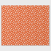 Papier Cadeau Points blancs sur papier d'enveloppement orange vi (Plat)