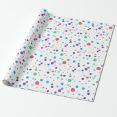 Papier Cadeau Points blancs violets colorés Abstraits (Déroulé)