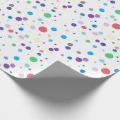Papier Cadeau Points blancs violets colorés Abstraits (Coin)