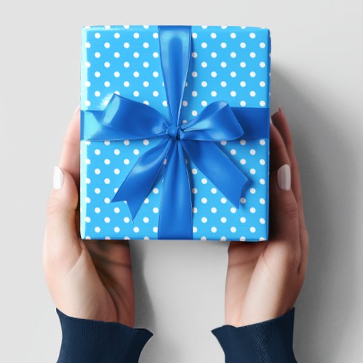 Papier Cadeau Points bleus