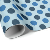 Papier Cadeau Points bleus (Coin rond)