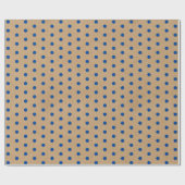 Papier Cadeau Points Bleus de la Marine Nautique Faux Rustique B (Plat)