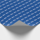 Papier Cadeau Points bleus géométriques abstraits (Coin)