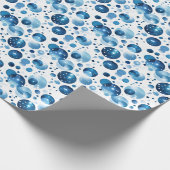 Papier Cadeau Points bleus sur fond blanc (Coin)
