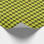 Papier Cadeau Points Cercle - Banane Jaune d'Olive foncé (Coin)