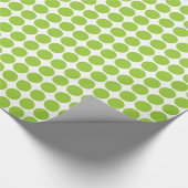 Papier Cadeau Points Cercle - Martian Green sur Blanc (Coin)