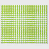 Papier Cadeau Points Cercle - Martian Green sur Blanc (Plat)