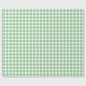 Papier Cadeau Points Cercle - Vert fané sur blanc (Plat)