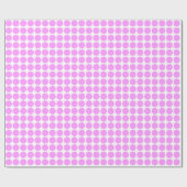 Papier Cadeau Points Cercle - Violet clair sur blanc (Plat)