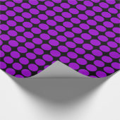Papier Cadeau Points Cercle - Violet sur Noir (Coin)