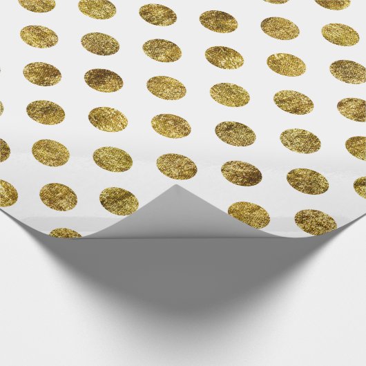 Papier Cadeau Points chics de charme d'or (Coin)