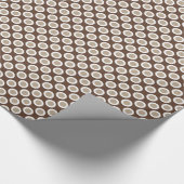 Papier Cadeau Points cirqués rétro, tons taupe (Coin)