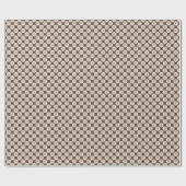 Papier Cadeau Points cirqués rétro, tons taupe (Plat)