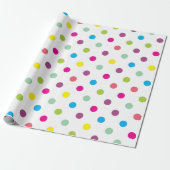 Papier Cadeau Points Colorés (Déroulé)