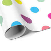 Papier Cadeau Points Colorés (Coin rond)