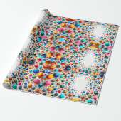 Papier Cadeau Points colorés Abstraits (Déroulé)