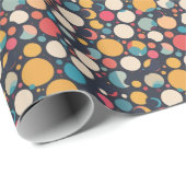 Papier Cadeau Points colorés géants (Coin rond)