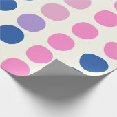 Papier Cadeau Points colorés mignons Motif scandinave bleu rose (Coin)