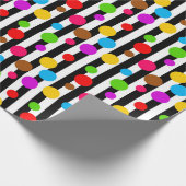 Papier Cadeau Points colorés rayures (Coin)