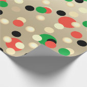 Papier Cadeau Points Confetti Motif de Noël colorés (Coin)