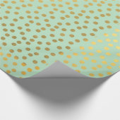 Papier Cadeau Points Confetti Or Chic Mint Anniversaire (Coin)
