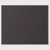 Papier Cadeau Points Crimson bio sur Vert foncé (Plat)