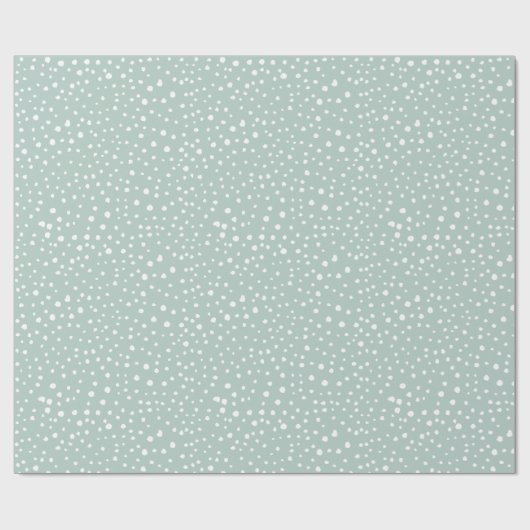 Papier Cadeau Points Dalmatiens verts, Points Dalmatiens, Pots D (Plat)