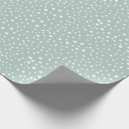 Papier Cadeau Points Dalmatiens verts, Points Dalmatiens, Pots D (Coin)