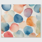 Papier Cadeau Points d'aquarelle serene (Plat)