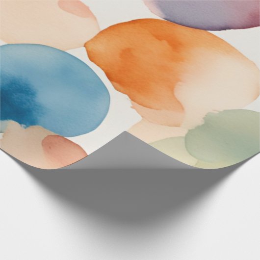 Papier Cadeau Points d'aquarelle serene (Coin)