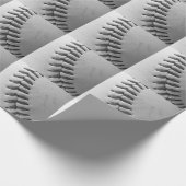 Papier Cadeau Points de baseball (noir et blanc) (Coin)