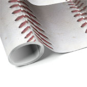 Papier Cadeau Points de baseball (vertical) (Coin rond)