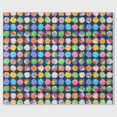 Papier Cadeau Points de Beachball Hexagonal (Plat)