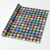 Papier Cadeau Points de Beachball Hexagonal (Déroulé)