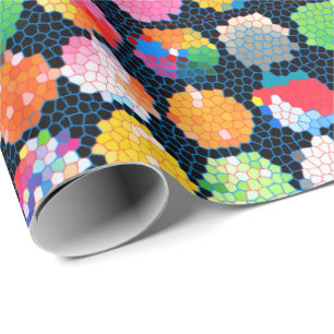 Papier Cadeau Points de Beachball Hexagonal