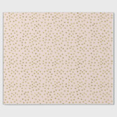 Papier Cadeau Points de confettis d'or de pêche (Plat)