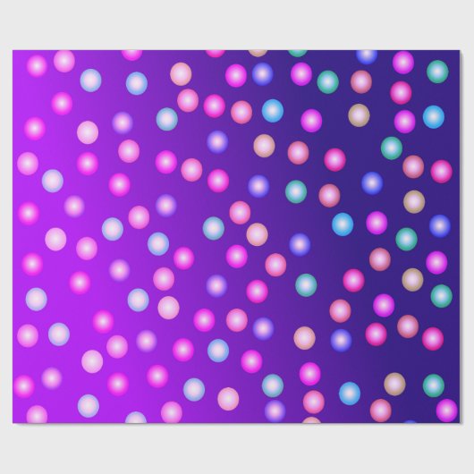 Papier Cadeau Points de couleur 2 Papier à envelopper (Plat)