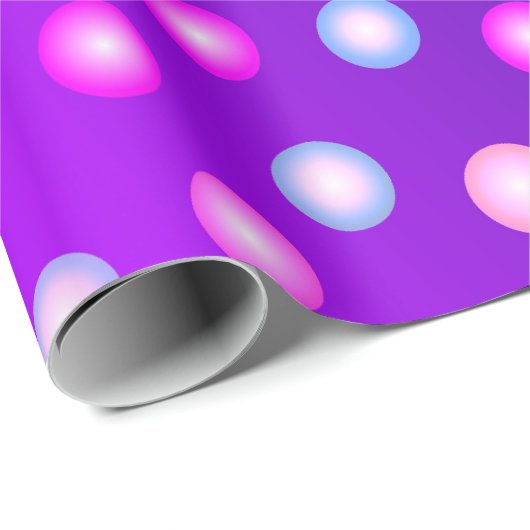 Papier Cadeau Points de couleur 2 Papier à envelopper (Coin rond)