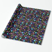 Papier Cadeau Points de couleur imprimés partout (Déroulé)