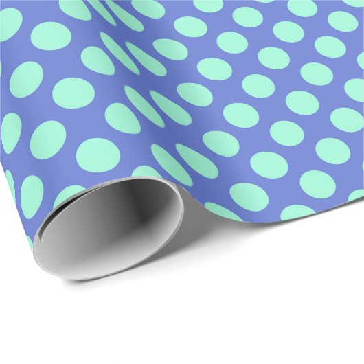 Papier Cadeau Points de la moitié du siècle - pastels multi, (Coin rond)