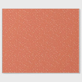 Papier Cadeau Points de neige rouge vif Whimsical Vacances Wrapp (Plat)