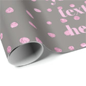 Papier Cadeau Points de paillettes de luxe (Coin rond)