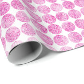 Papier Cadeau Points de paillettes roses abstraits (Coin rond)