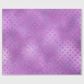 Papier Cadeau Points de Parties scintillant de glam de prune d'a (Plat)