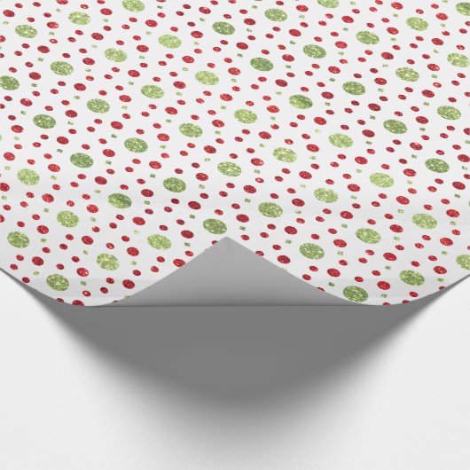 Papier Cadeau Points de parties scintillantes dans les parties (Coin)