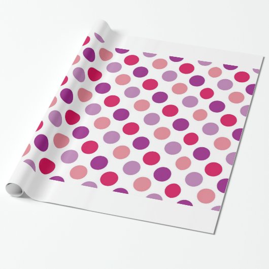 Papier Cadeau Points de polka d'été (Déroulé)