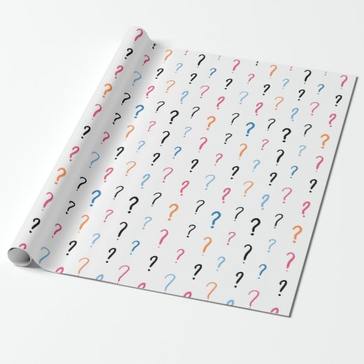 Papier Cadeau Points de question papier d'emballage d'enrouleur (Déroulé)