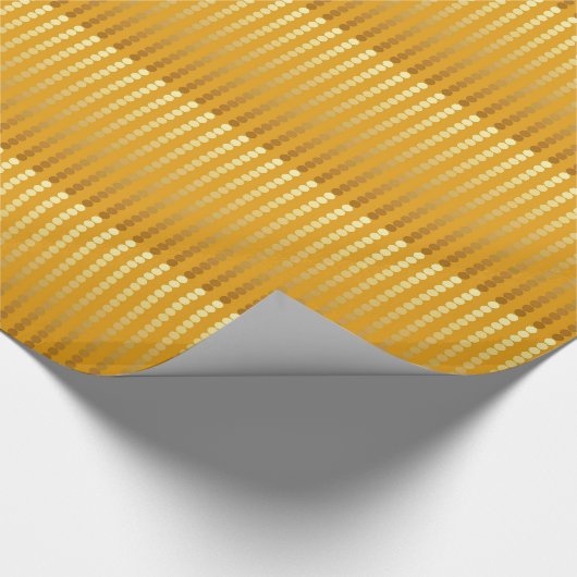 Papier Cadeau Points de satin - or et moutarde (Coin)